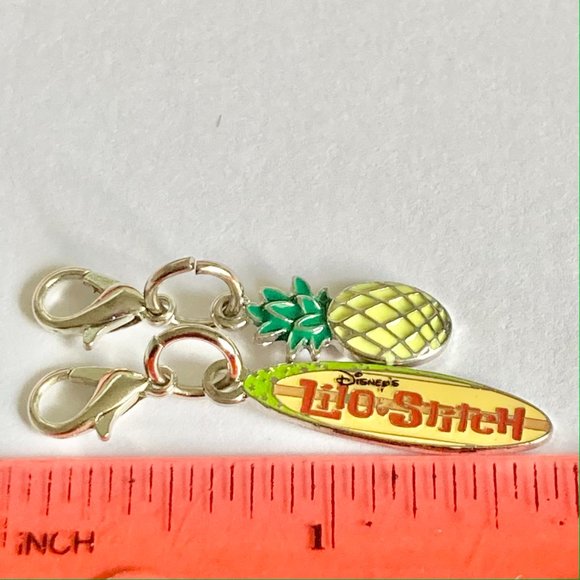 Disney Lilo & Stitch Charm Clip-On Surfboard Pineapple Zipper Pull Purse Aulani - Picture 5 of 5